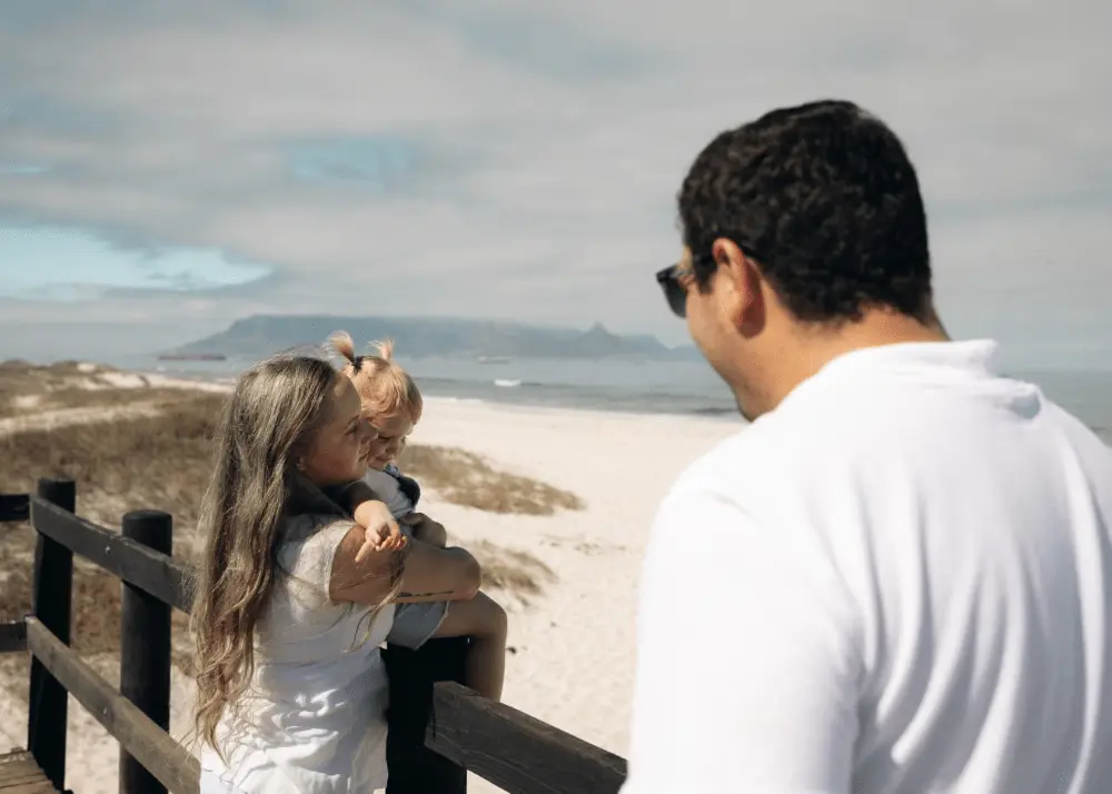 Picture of a family on the beach